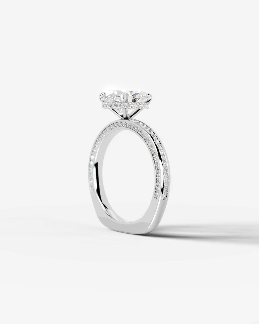Pamela (Pear) 18k White Gold 002