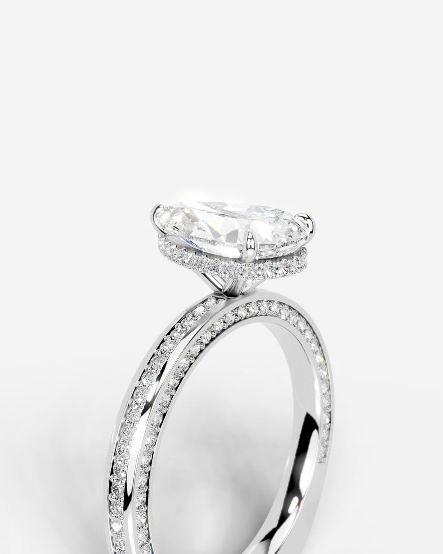 Pamela (Pear) 14k White Gold 003