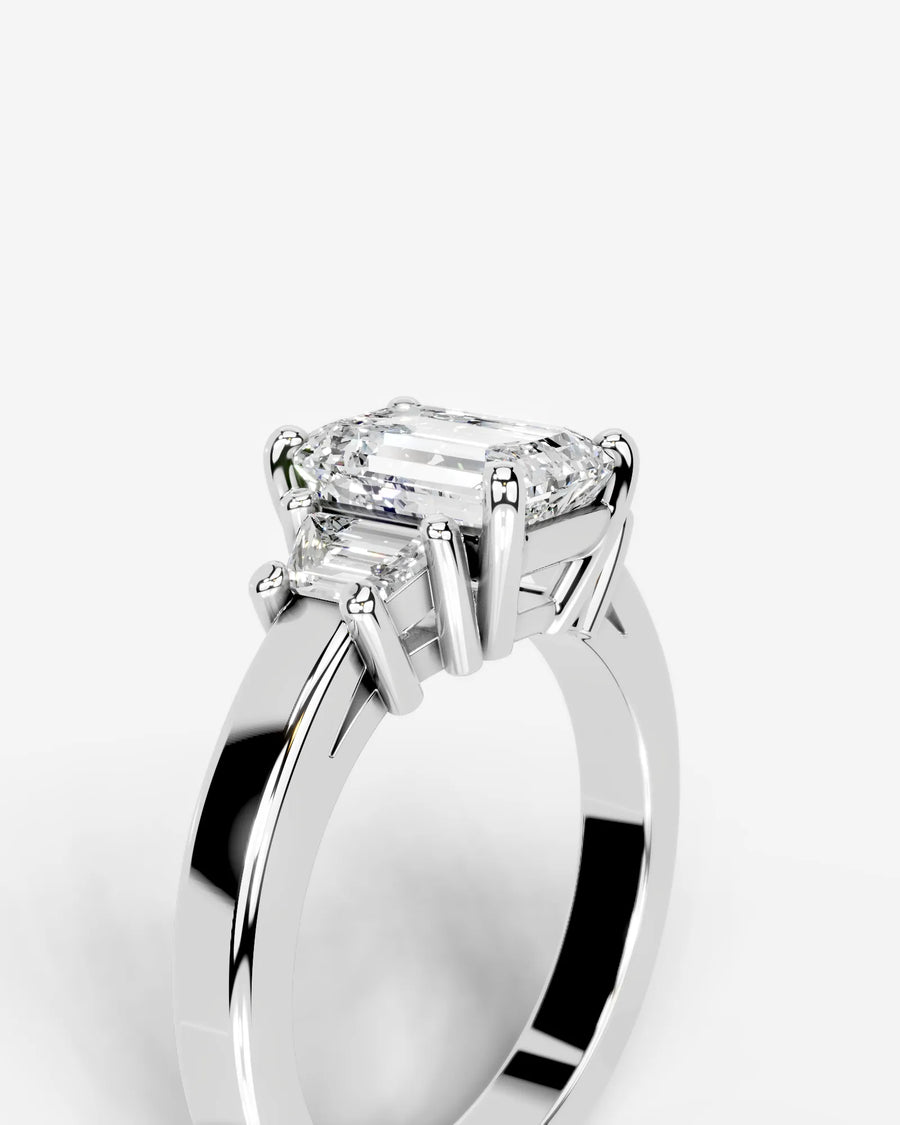 Selena (Emerald) 14k White Gold 005