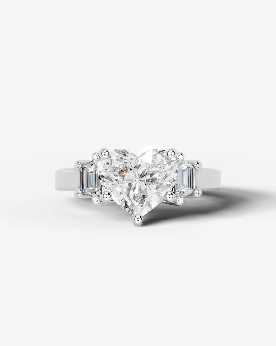 Selena (Heart) 18k White Gold 001