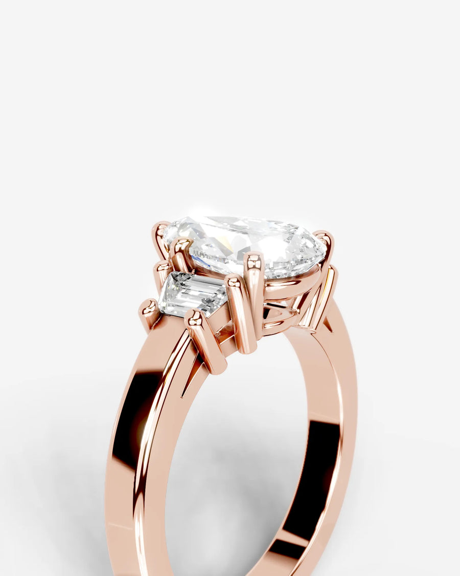 Selena (Pear) 14k Rose Gold 005