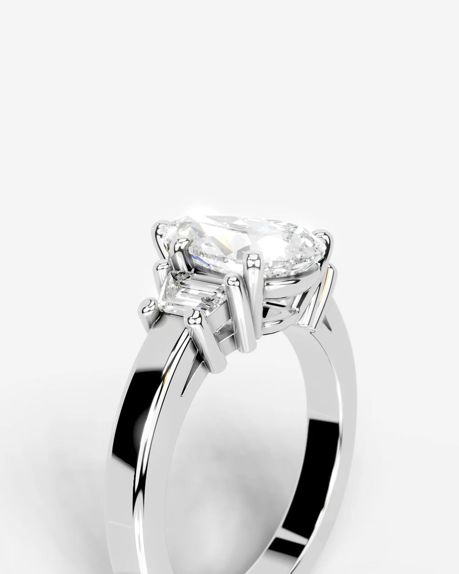 Selena (Pear) 14k White Gold 005