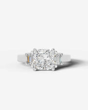 Selena (Cushion) 14k White Gold 001