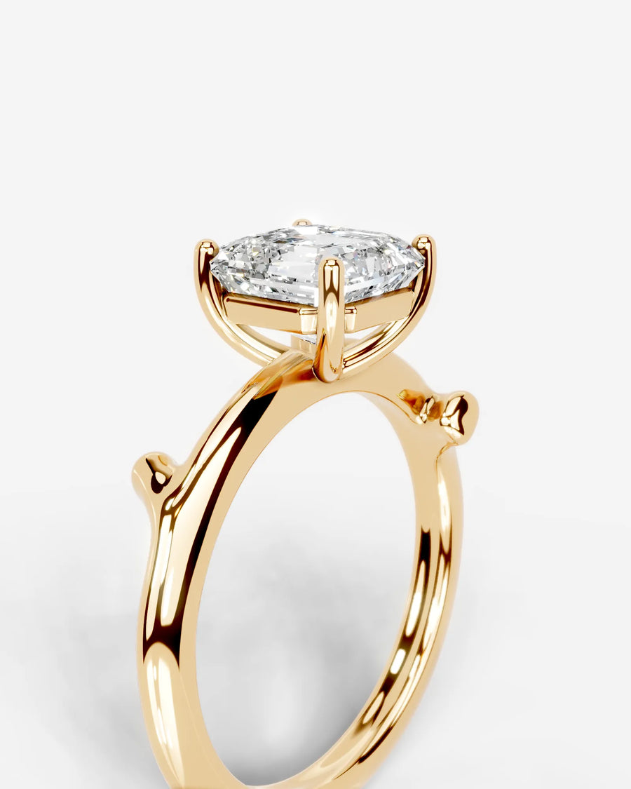 Nature's Embrace (Asscher) 14k Yellow Gold 003