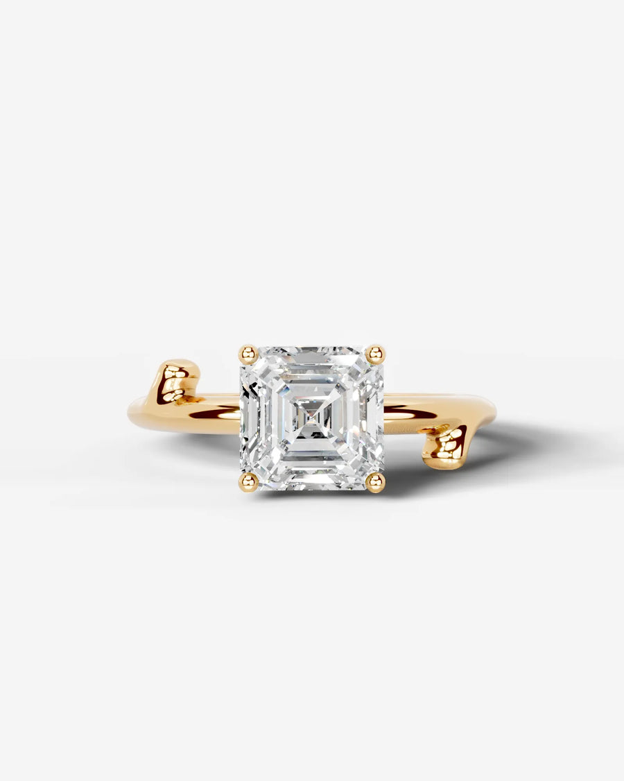 Nature's Embrace (Asscher) 18k Yellow Gold 001