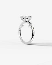 Nature's Embrace (Elongated Cushion) 18k White Gold 002