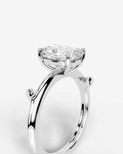 Nature's Embrace (Elongated Cushion) 14k White Gold 003
