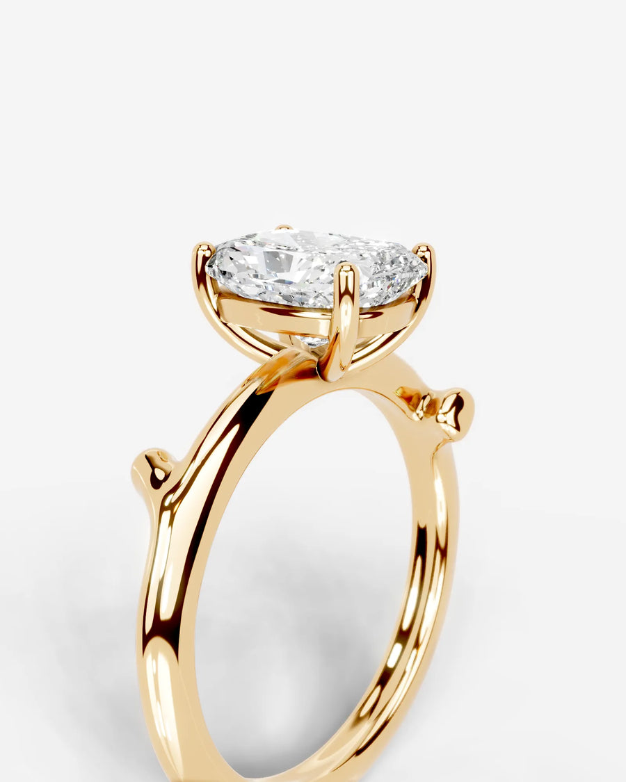 Nature's Embrace (Elongated Cushion) 18k Yellow Gold 003