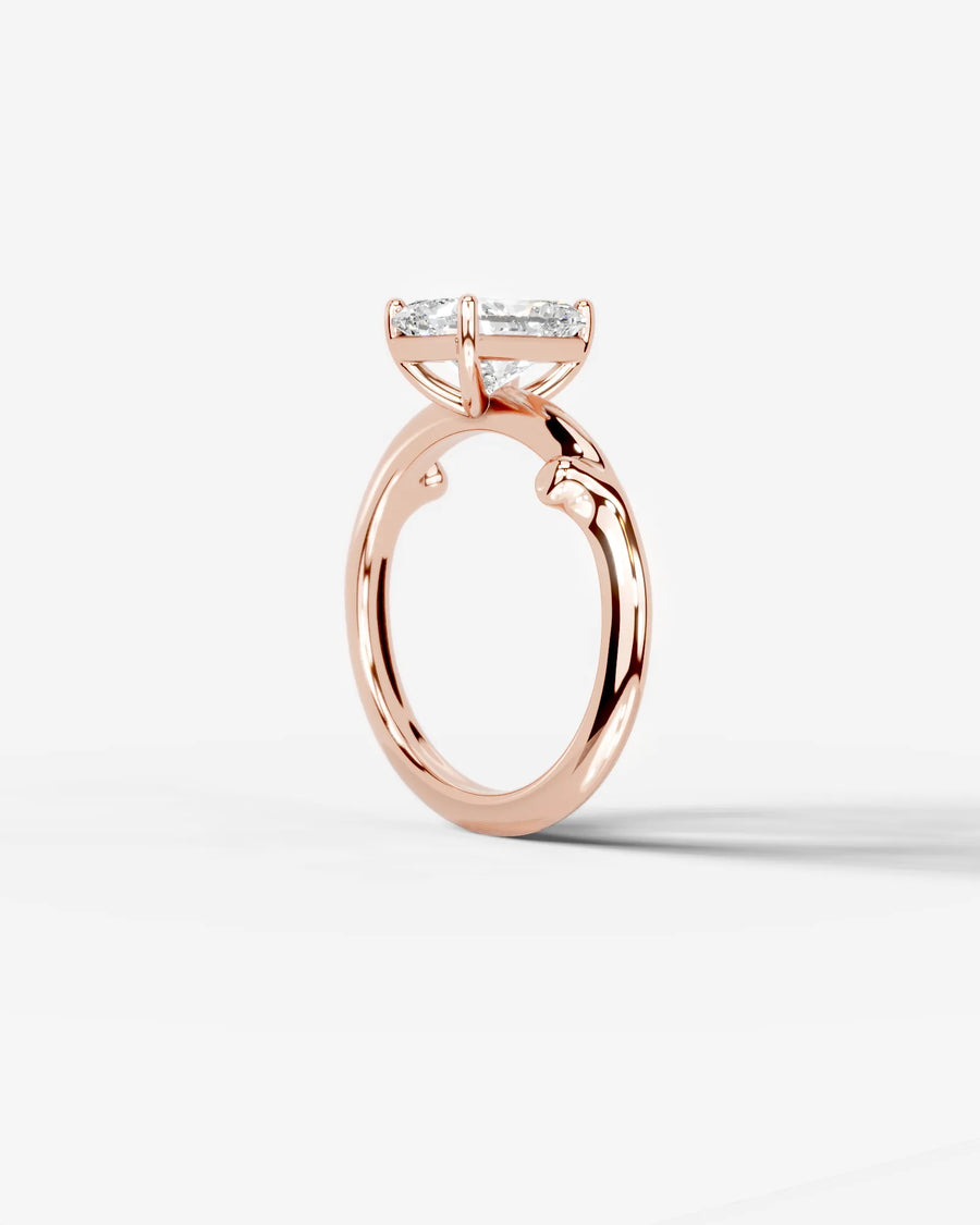 Nature's Embrace (Elongated Radiant) 14k Rose Gold 002