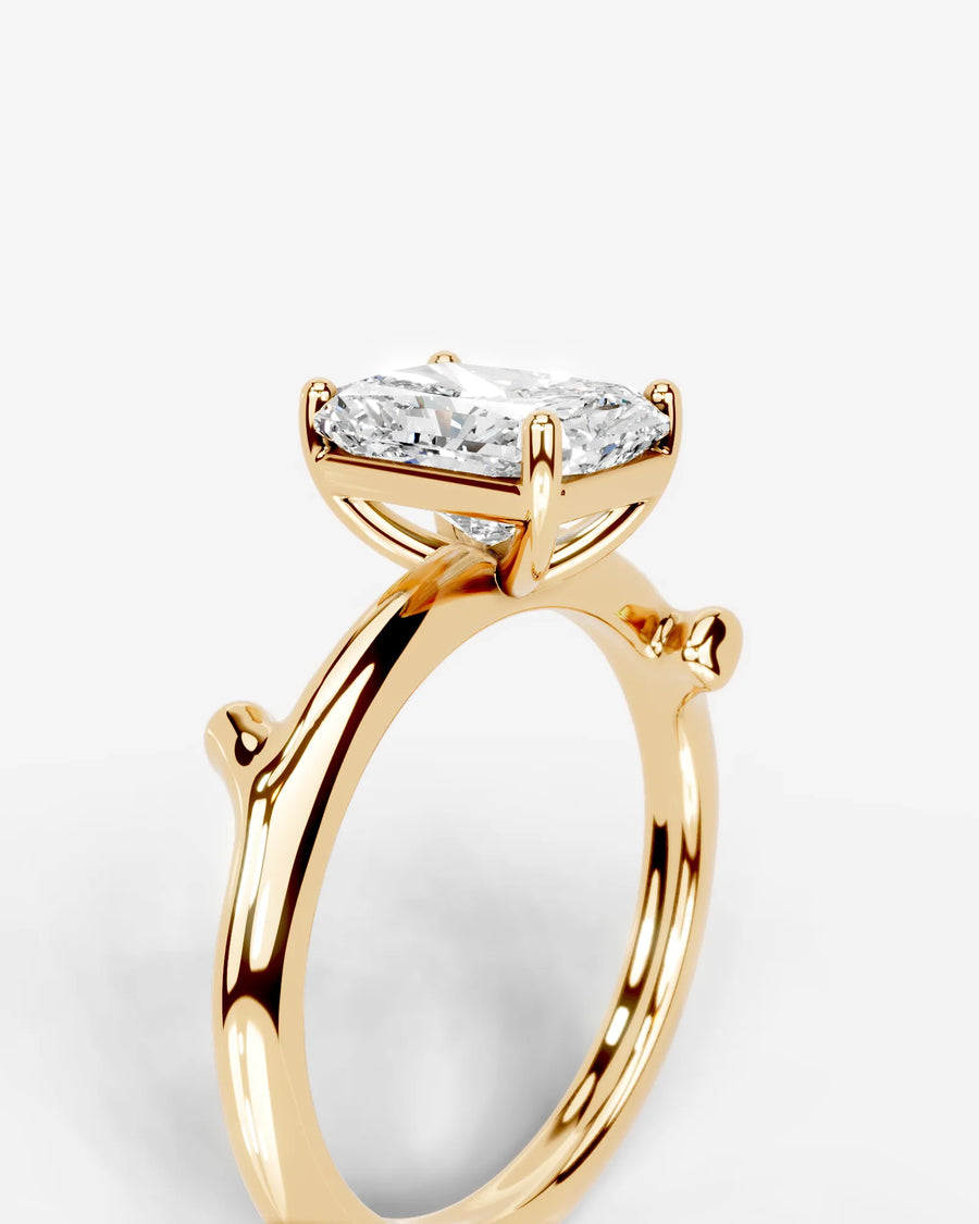 Nature's Embrace (Elongated Radiant) 14k Yellow Gold 003