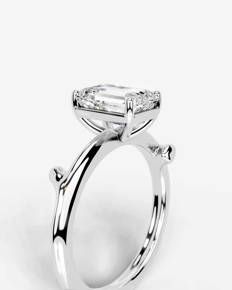 Nature's Embrace (Emerald) 18k White Gold 003