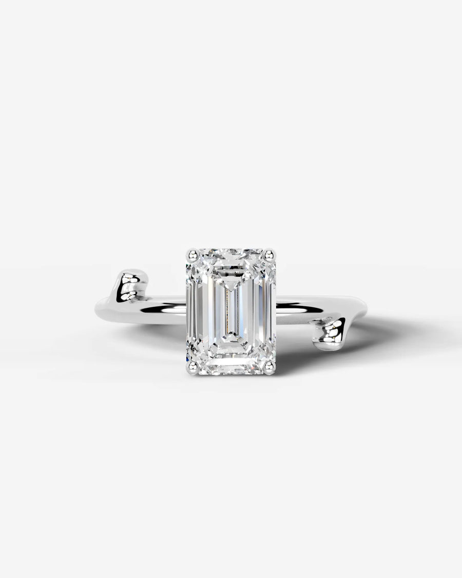 Nature's Embrace (Emerald) 14k White Gold 001