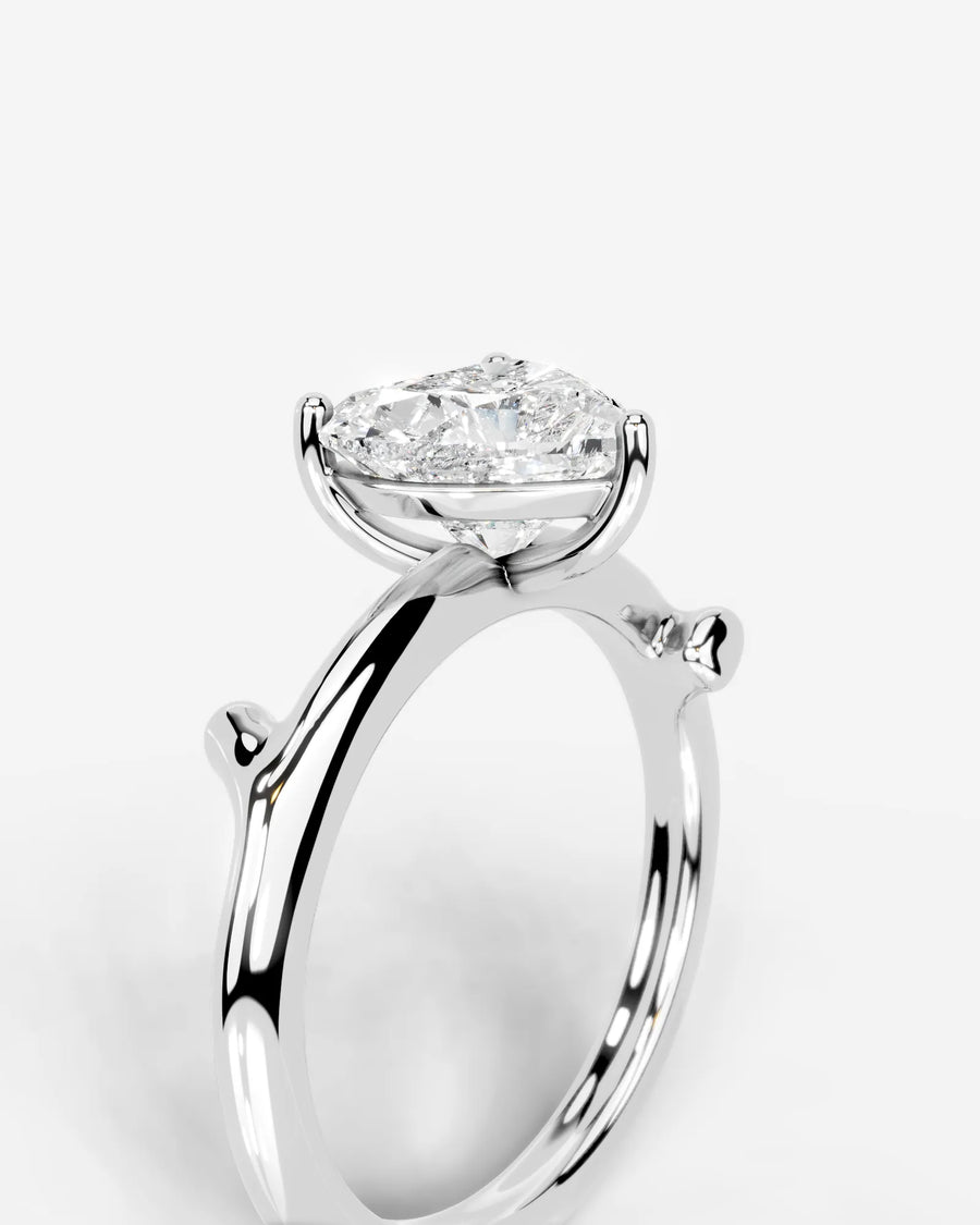 Nature's Embrace (Heart) 14k White Gold 003