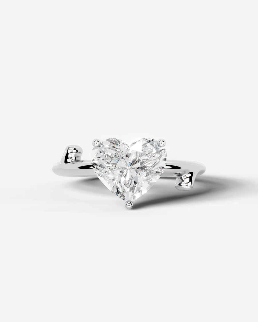 Nature's Embrace (Heart) 14k White Gold 001