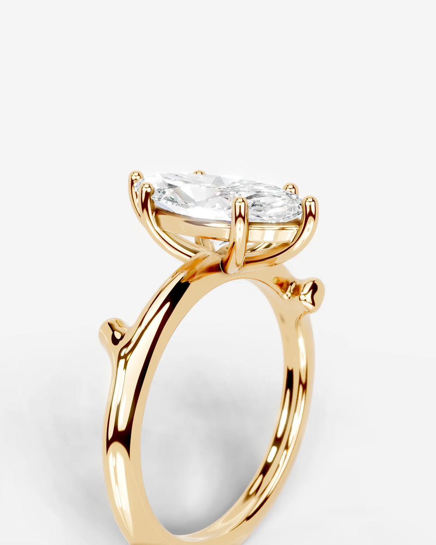 Nature's Embrace (Marquise) 14k Yellow Gold 003