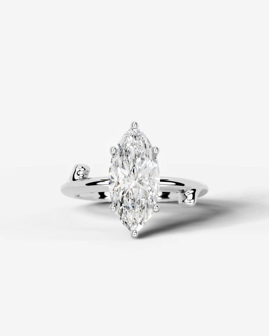 Nature's Embrace (Marquise) 18k White Gold 001