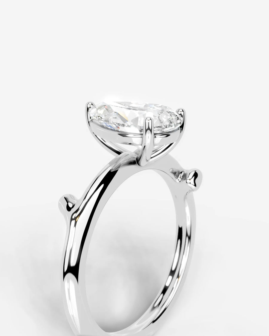 Nature's Embrace (Pear) 14k White Gold 003
