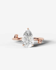 Nature's Embrace (Pear) 14k Rose Gold 001