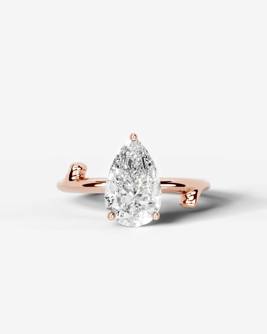 Nature's Embrace (Pear) 14k Rose Gold 001