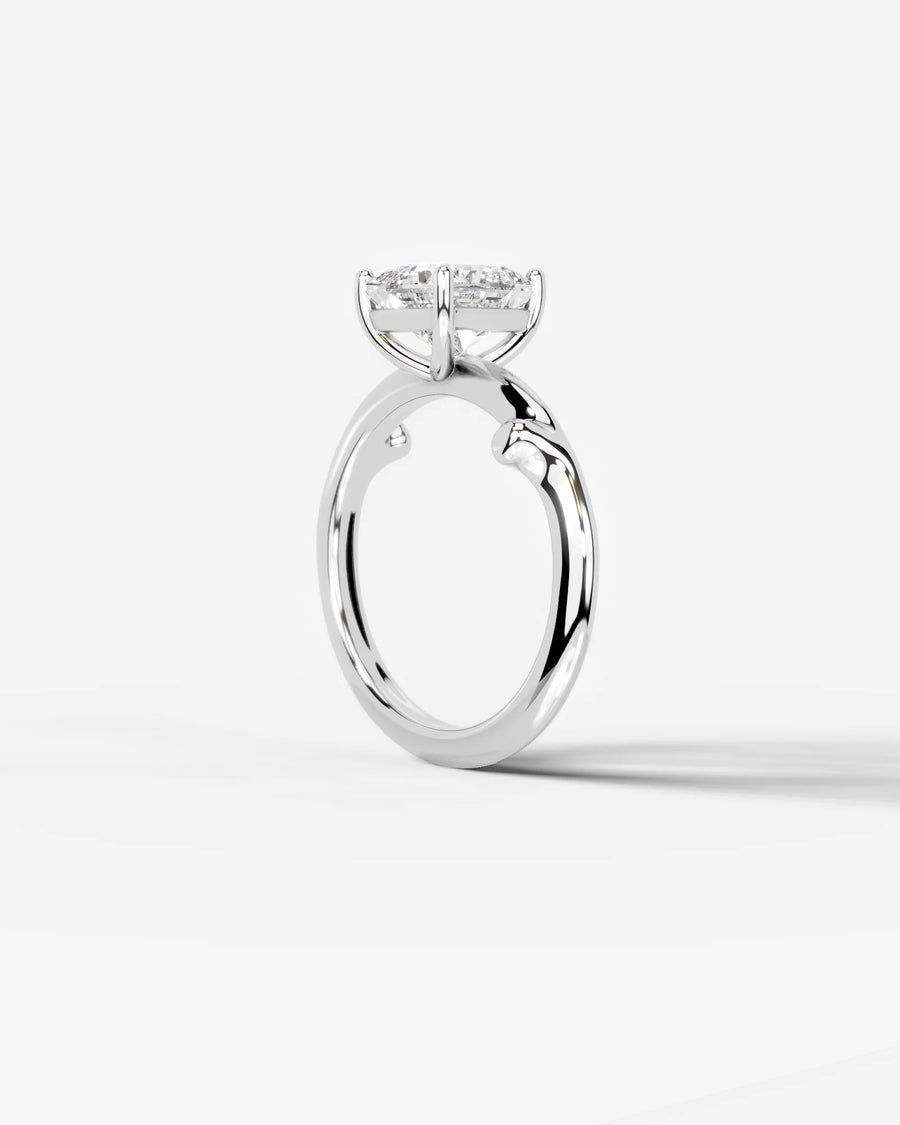 Nature's Embrace (Princess) 18k White Gold 002