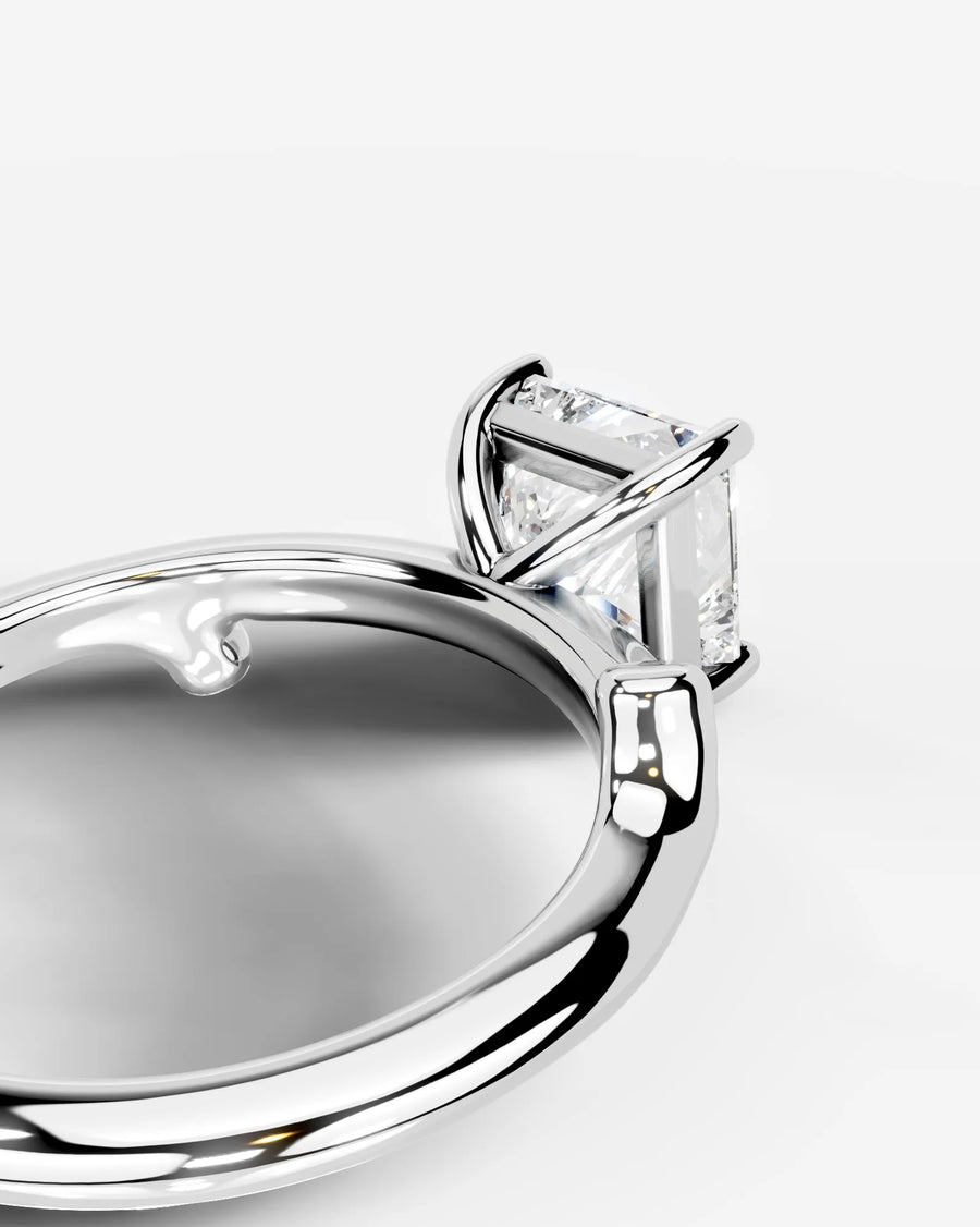 Nature's Embrace (Princess) 18k White Gold 004