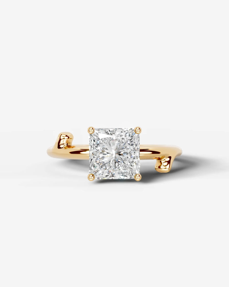 Nature's Embrace (Princess) 14k Yellow Gold 001