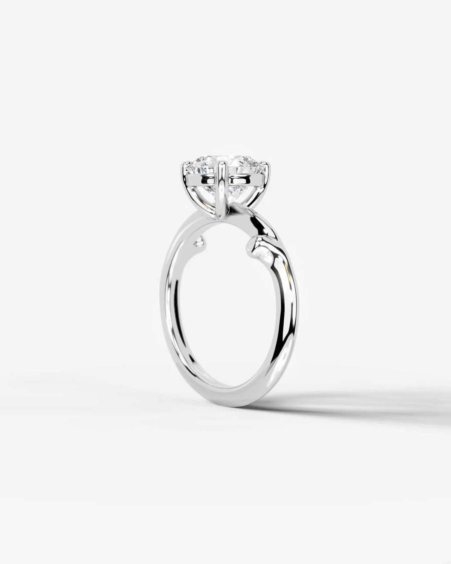 Nature's Embrace (Round) 18k White Gold 002
