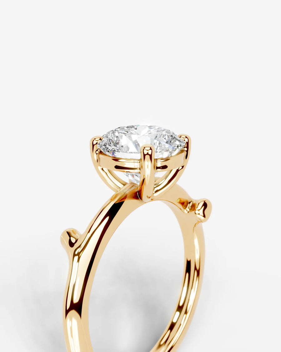 Nature's Embrace (Round) 14k Yellow Gold 003