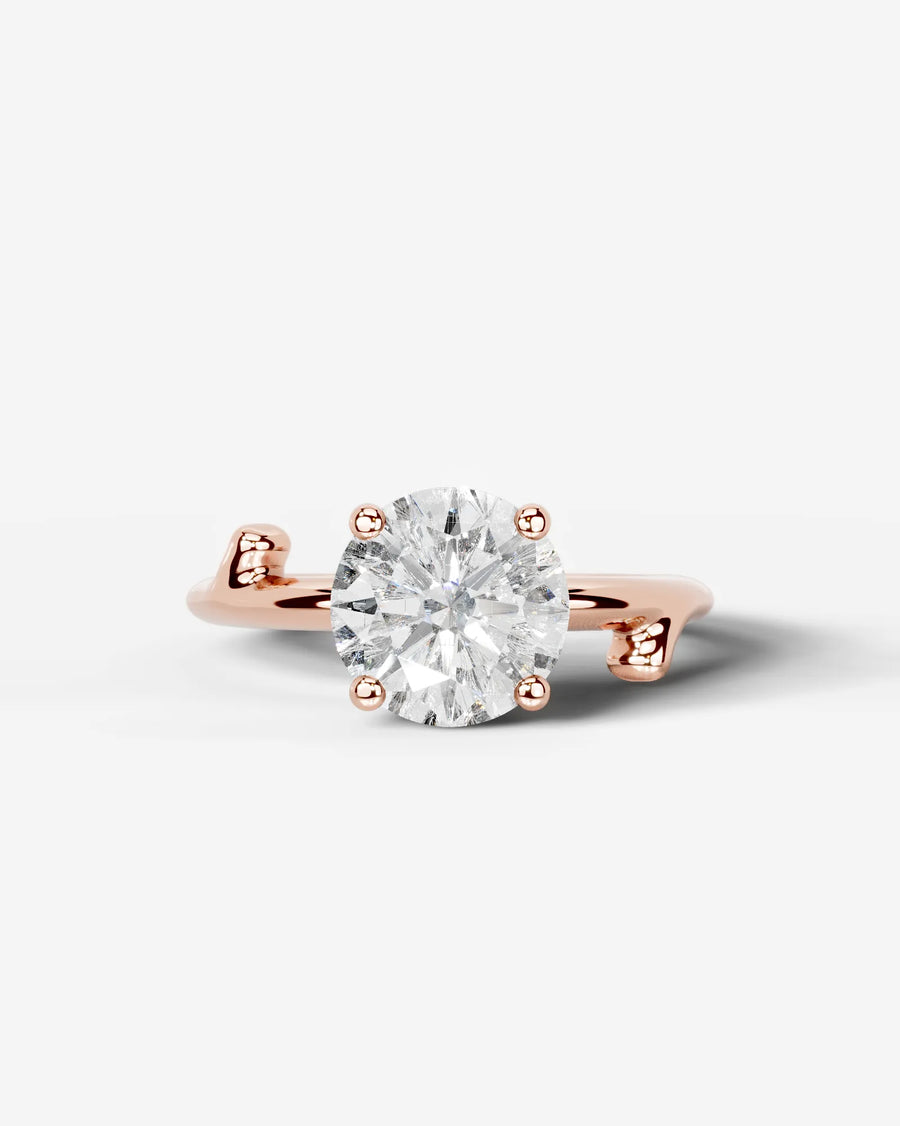 Nature's Embrace (Round) 14k Rose Gold 001