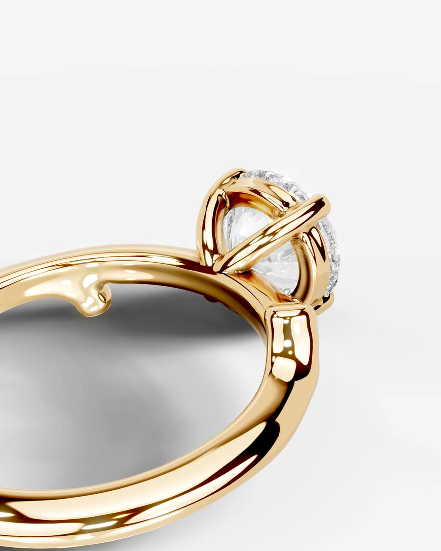 Nature's Embrace (Round) 14k Yellow Gold 004
