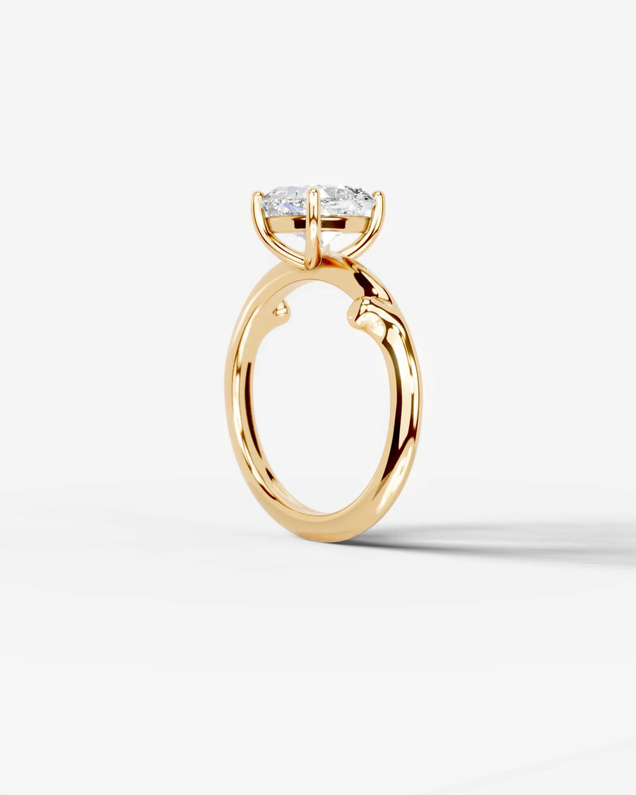 Nature's Embrace (Cushion) 14k Yellow Gold 002