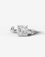 Nature's Embrace (Cushion) 18k White Gold 001