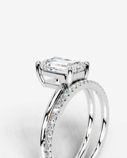 Charmaine (Elongated Radiant) 14k White Gold 005