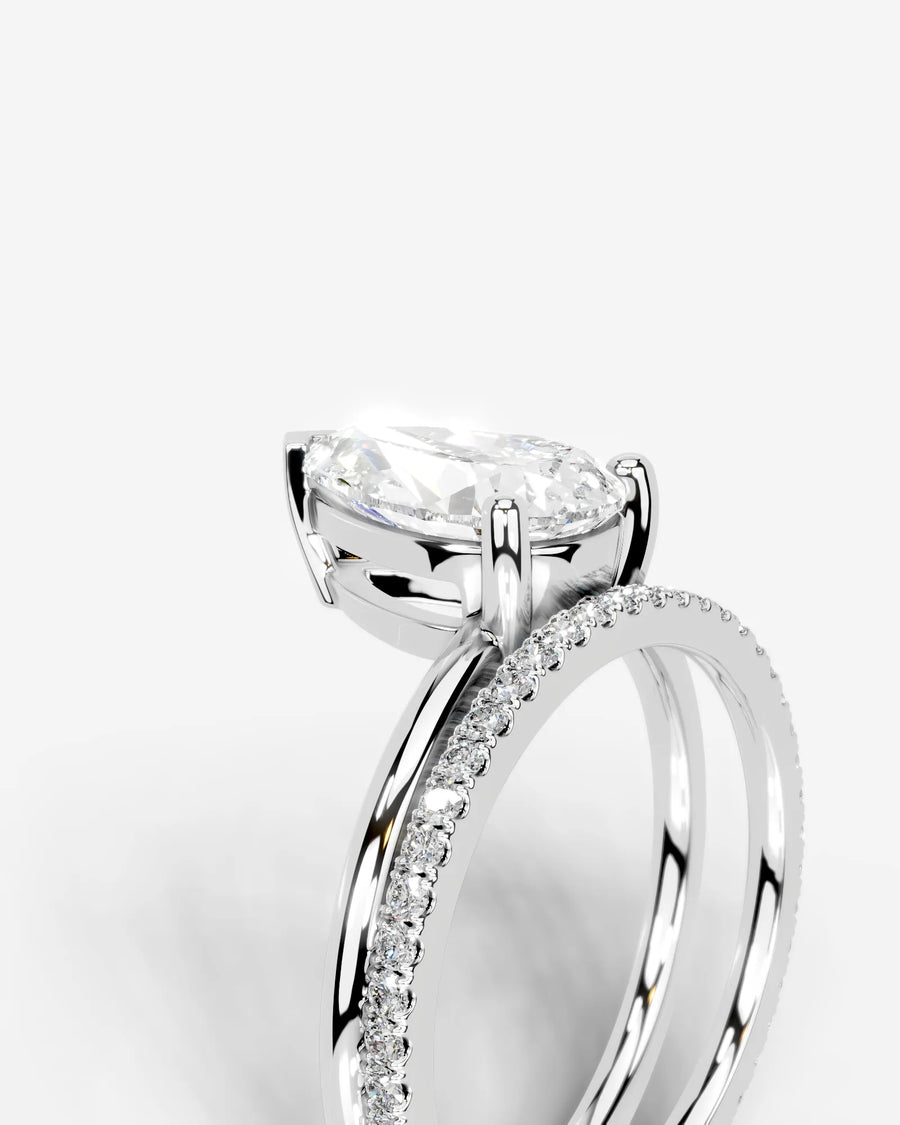 Charmaine (Pear) 18k White Gold 005