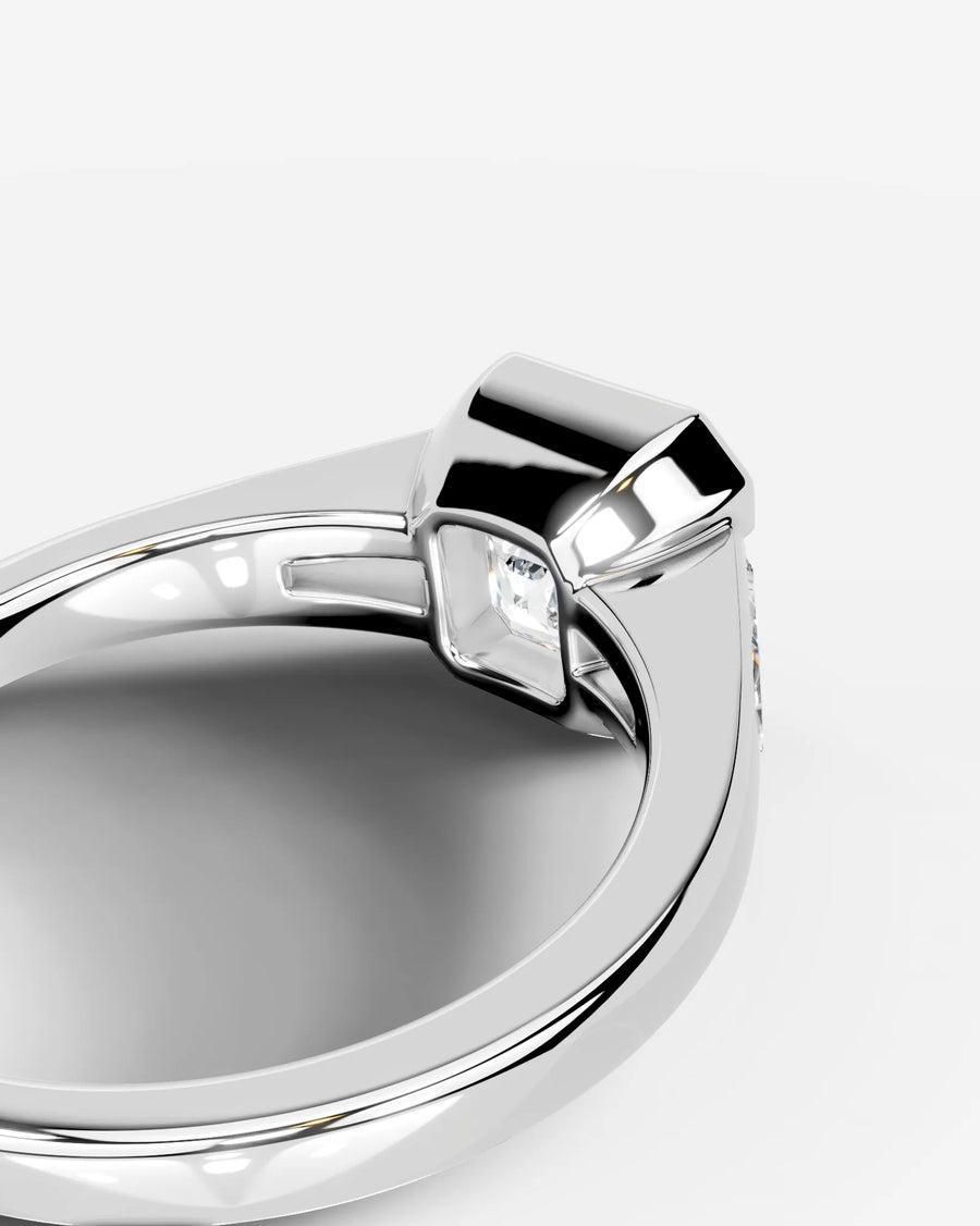 Mimi (Asscher) 18k White Gold 002