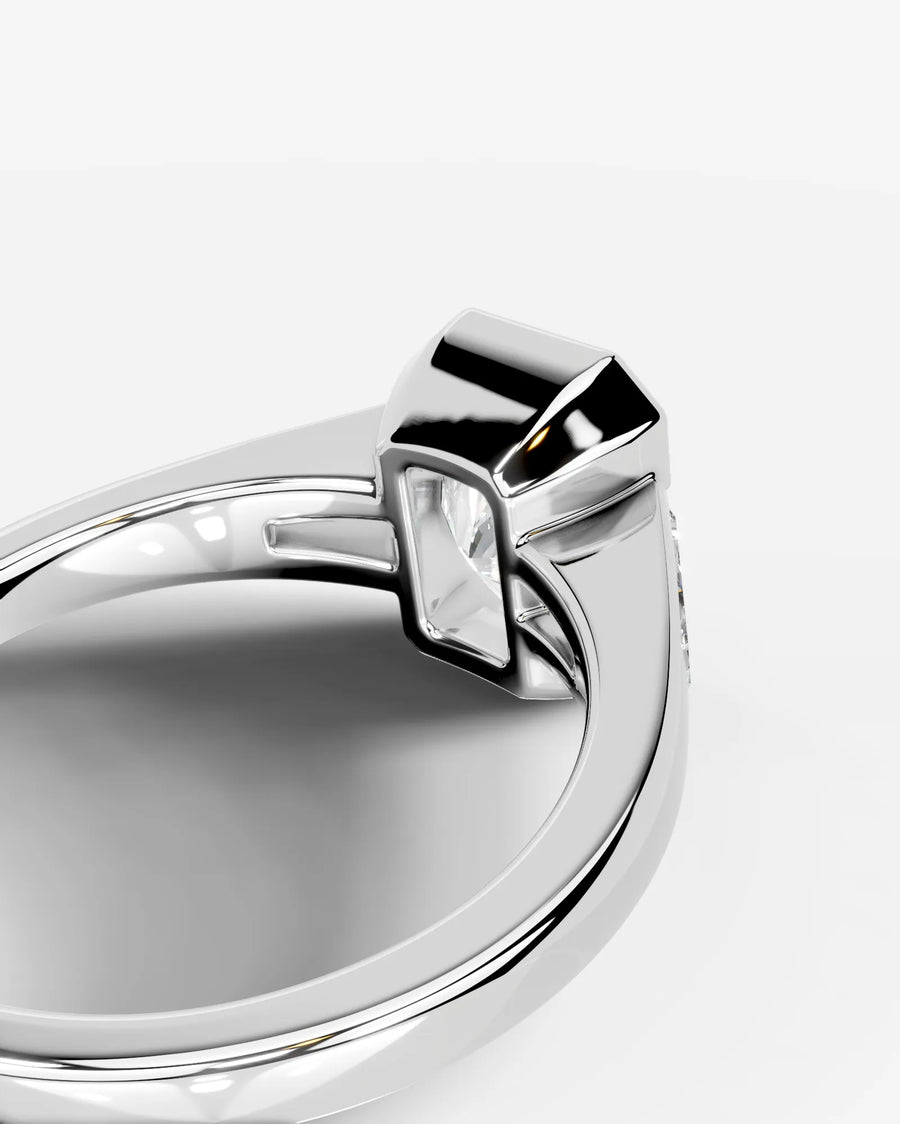 Mimi (Elongated Radiant) 18k White Gold 002
