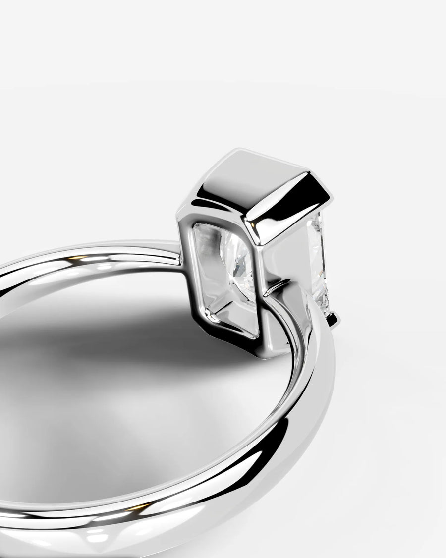 Lois (Elongated Radiant) 14k White Gold 002
