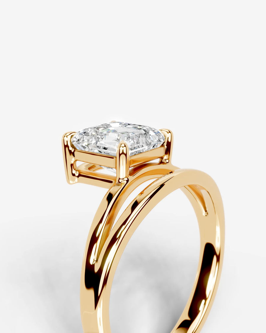 Polly (Asscher) 18k Yellow Gold 005