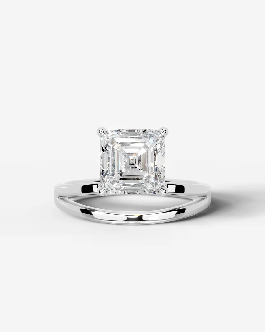Polly (Asscher) 14k White Gold 001