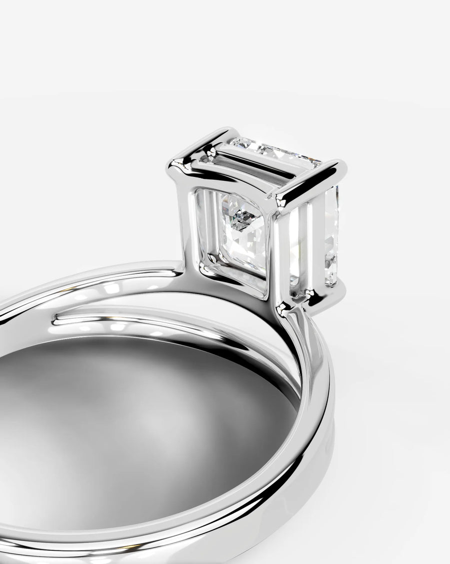 Polly (Asscher) 18k White Gold 002