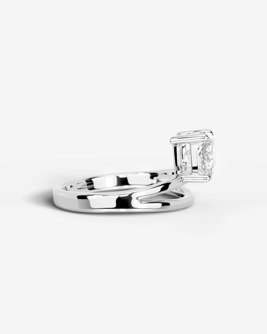 Polly (Elongated Cushion) 18k White Gold 003