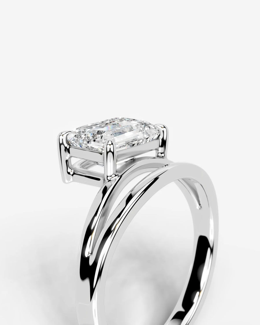 Polly (Emerald) 14k White Gold 005