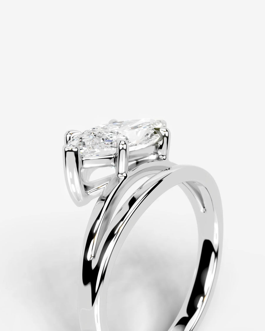 Polly (Marquise) 14k White Gold 005