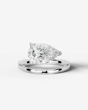 Polly (Pear) 14k White Gold 001