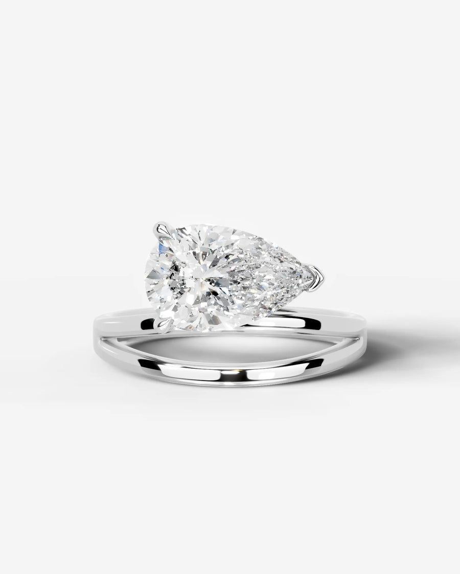 Polly (Pear) 18k White Gold 001