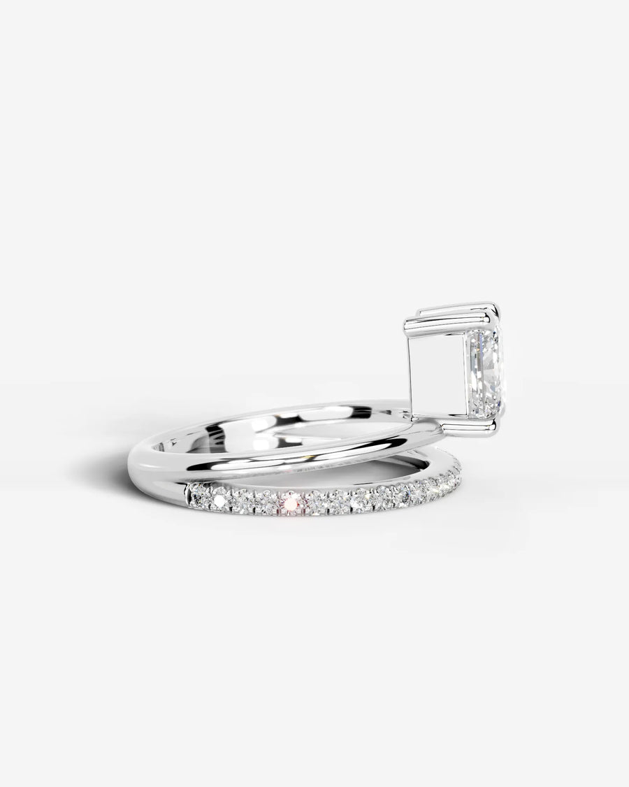 Silvana (Asscher) 14k White Gold 003