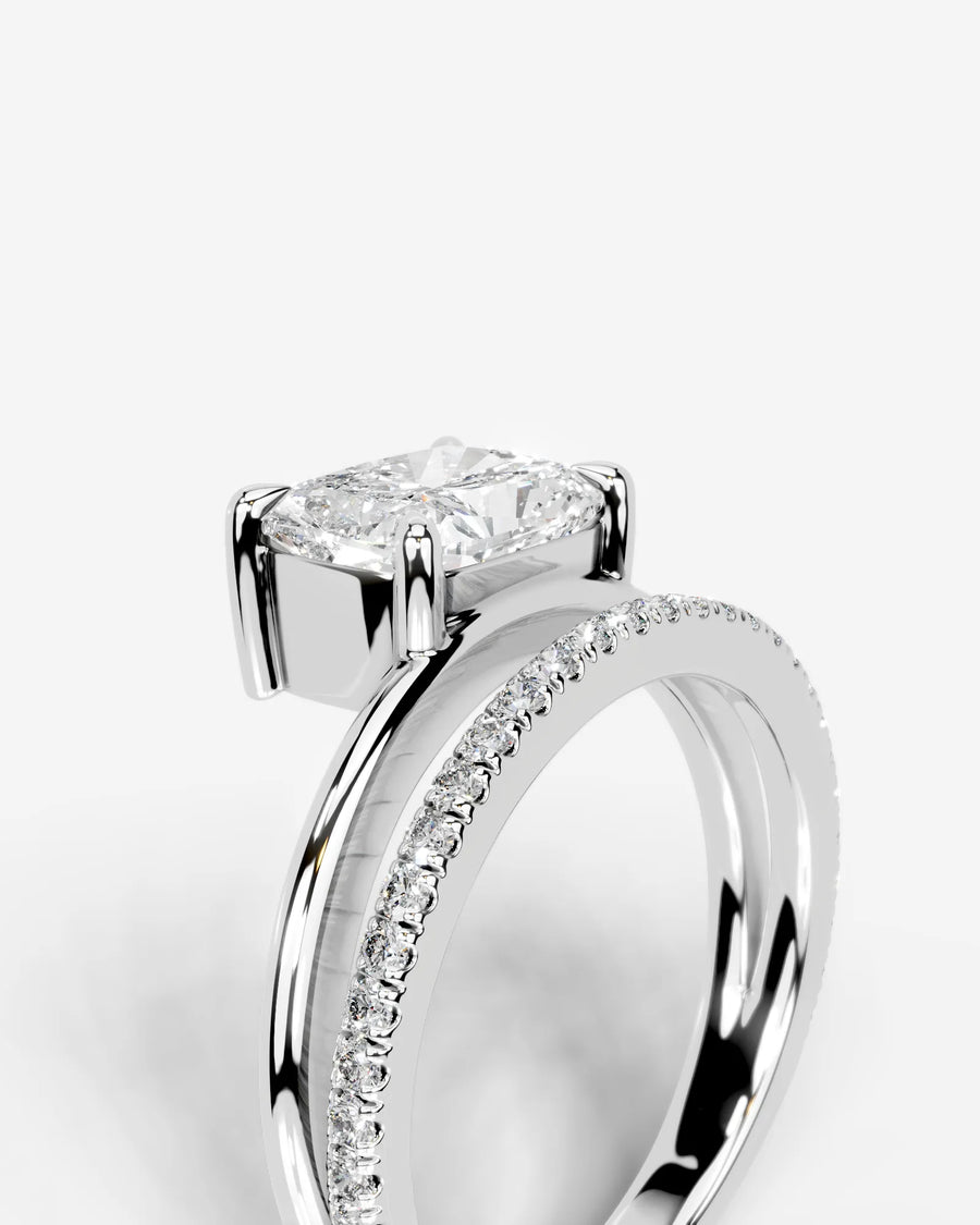 Silvana (Elongated Cushion) 14k White Gold 005