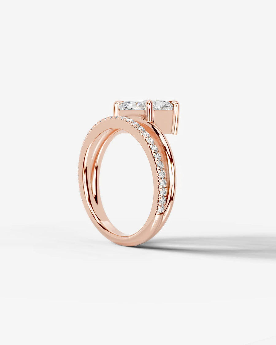 Silvana (Elongated Radiant) 14k Rose Gold 004