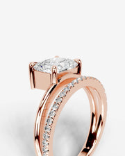 Silvana (Elongated Radiant) 14k Rose Gold 005