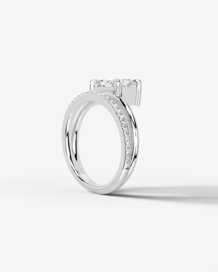Silvana (Elongated Radiant) 14k White Gold 004